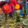 Nappe Floral fondu vert