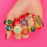 BAGUE MILA (Onyx vert)