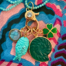 PENDENTIF COQUILLAGE ONYX VERT